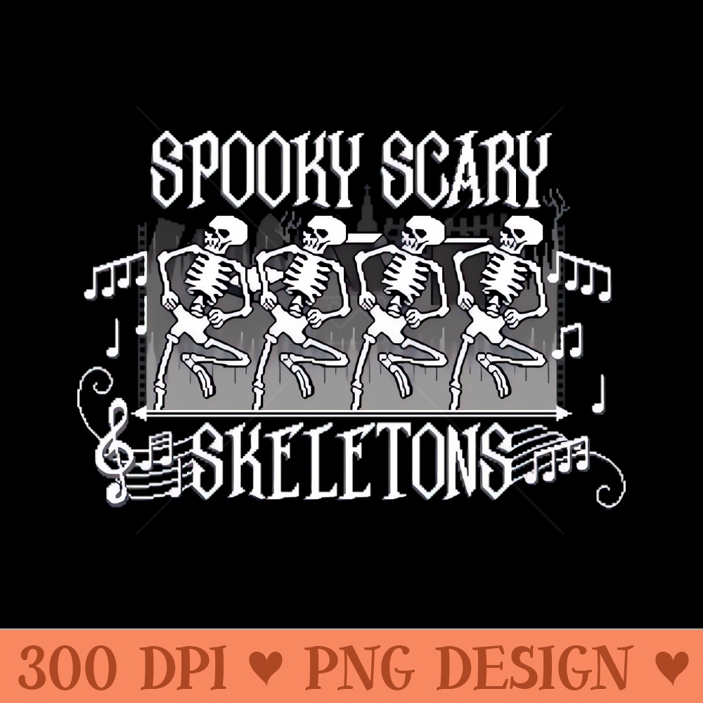 Halloween Skeleton Musical - PNG Artwork - Good Value