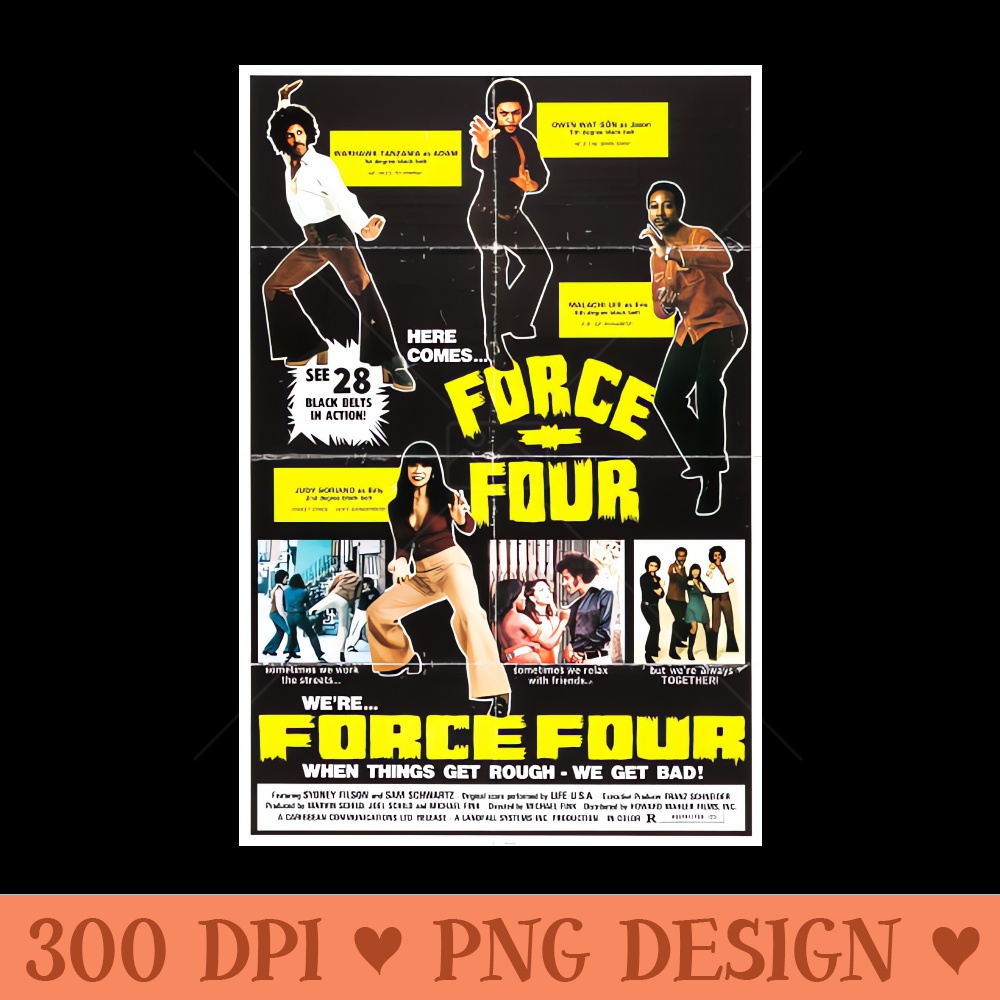 Force Four (1975) - Digital PNG Art - Popularity