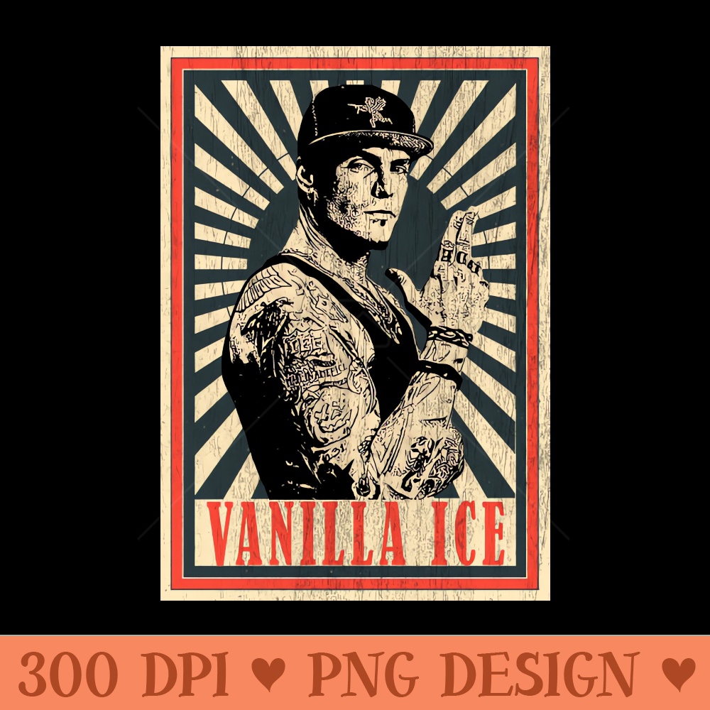 Vintage Poster Vanilla Ice 90s - PNG Downloadable Resources - Latest Updates