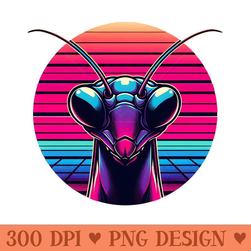 Cyber Mantis - Neon Praying Mantis - PNG Download Website - Unique