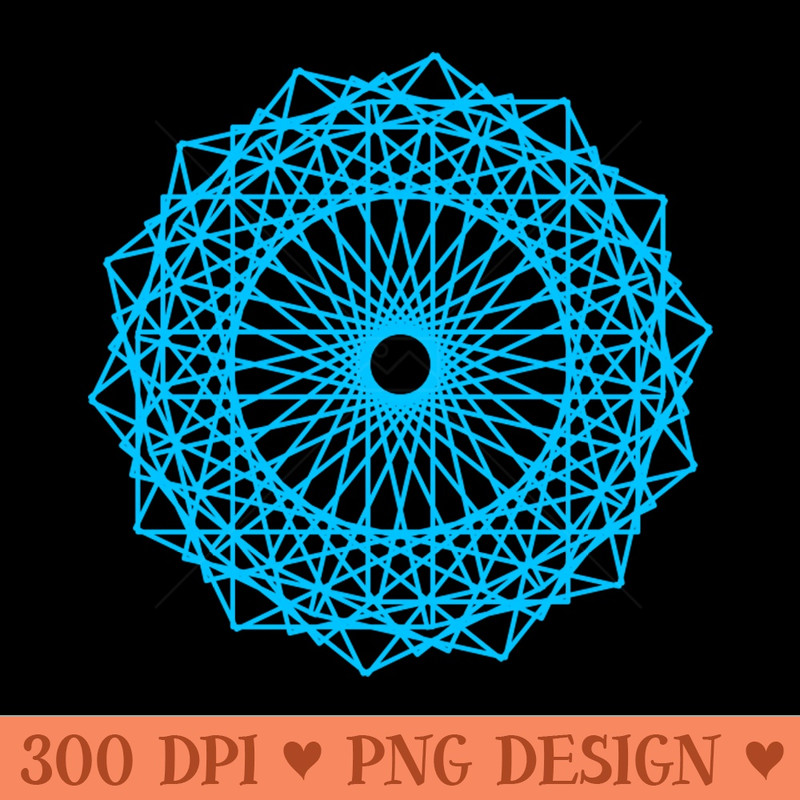 Modern circular geometric pattern - PNG Downloadable Art - Variety