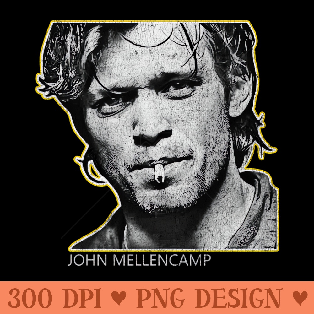 Retro John Mellencamp - Downloadable PNG - High Quality 300 DPI