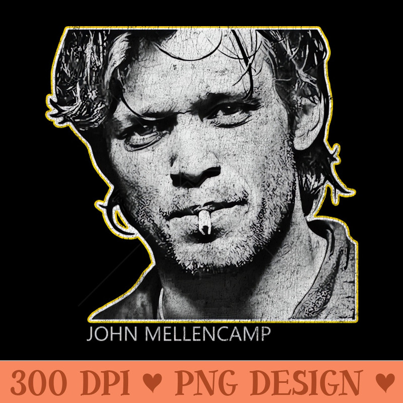 Retro John Mellencamp - Downloadable PNG - High Quality 300 DPI