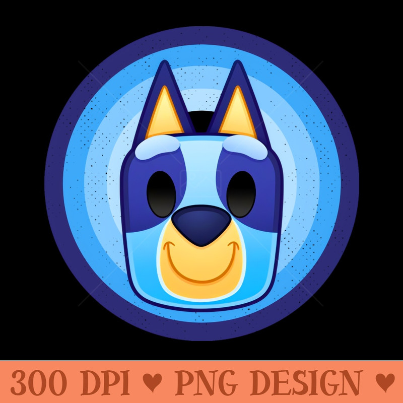 Bluey Circle Style - PNG Graphics - Good Value