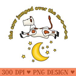 little cow jumping over the moon - high quality png