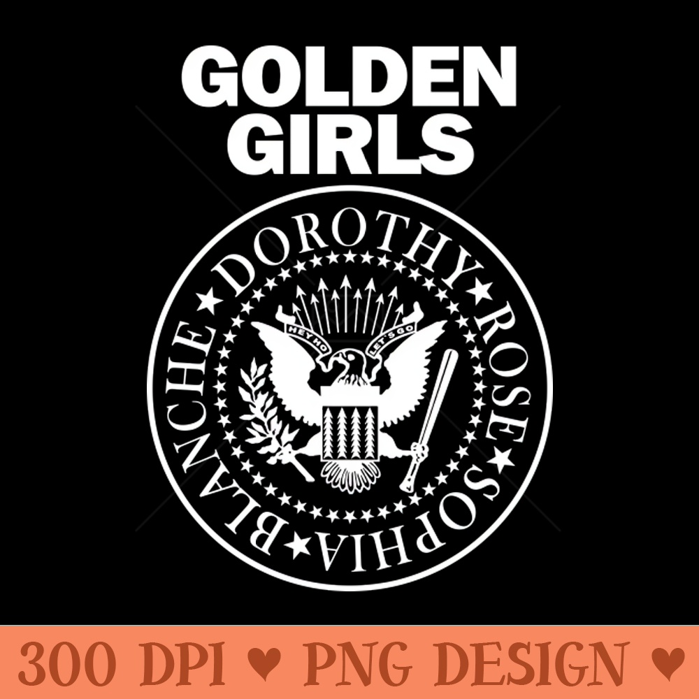 Rock N Roll x Golden Girls - Sublimation PNG Designs - High Quality 300 DPI