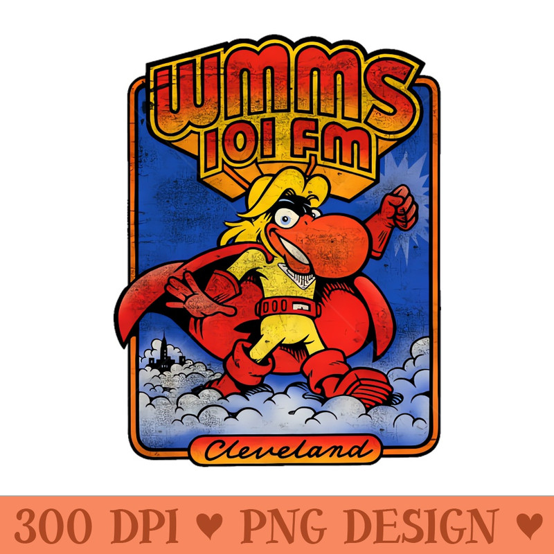 Vintage WMMS FM Radio Station - PNG Design Downloads - Unique