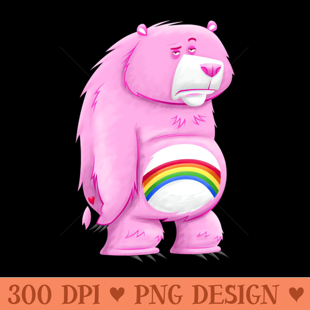 80s toys - Couldn't Care Less Bear - PNG Downloadable Resources - Professional Design