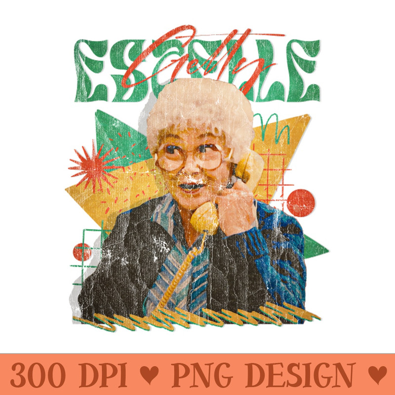 VINTAGE POP RETRO -Estelle Getty Phone- STYLE 70S - Digital PNG Files - Flexibility