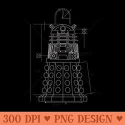 doctor who dalek blueprint tv show - digital png graphics