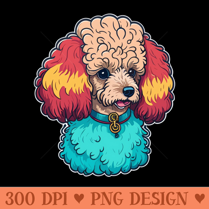 Toy Poodle Portrait - Digital PNG Graphics - Good Value