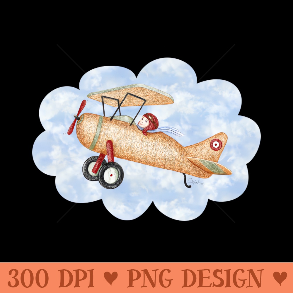Boy flying toy plane - PNG Clipart - Professional Design