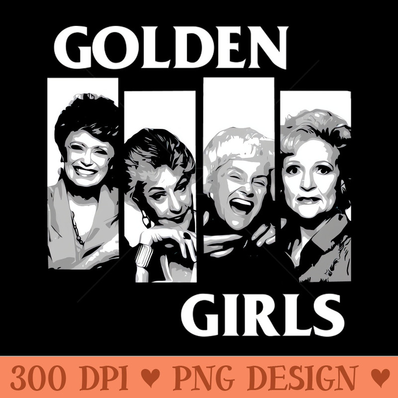 golden girls - black flag parody black - Sublimation PNG - Convenience