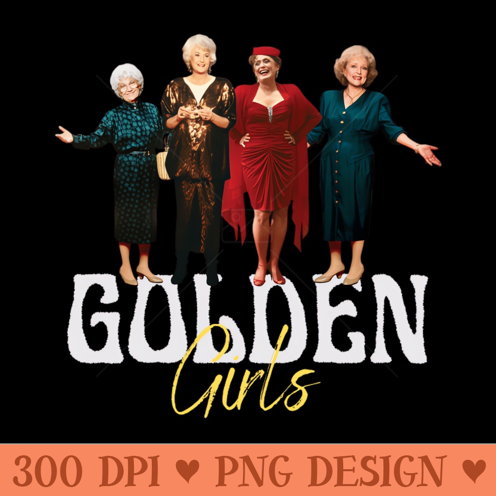 Stay golden vintage colorful golden Girls design - PNG Downloadable Art - Variety