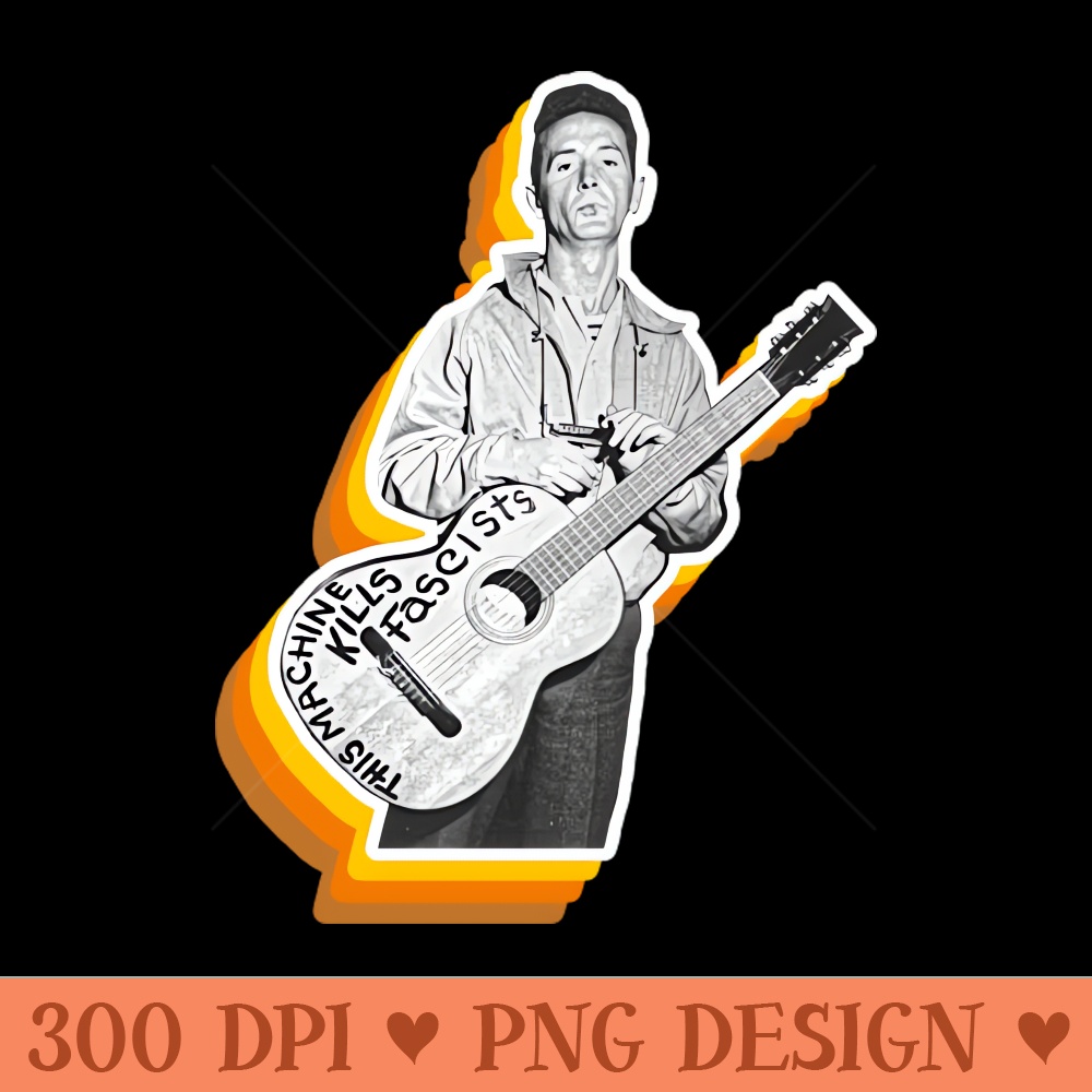 Woody Guthrie Retro Fade - PNG Download Collection - High Quality 300 DPI