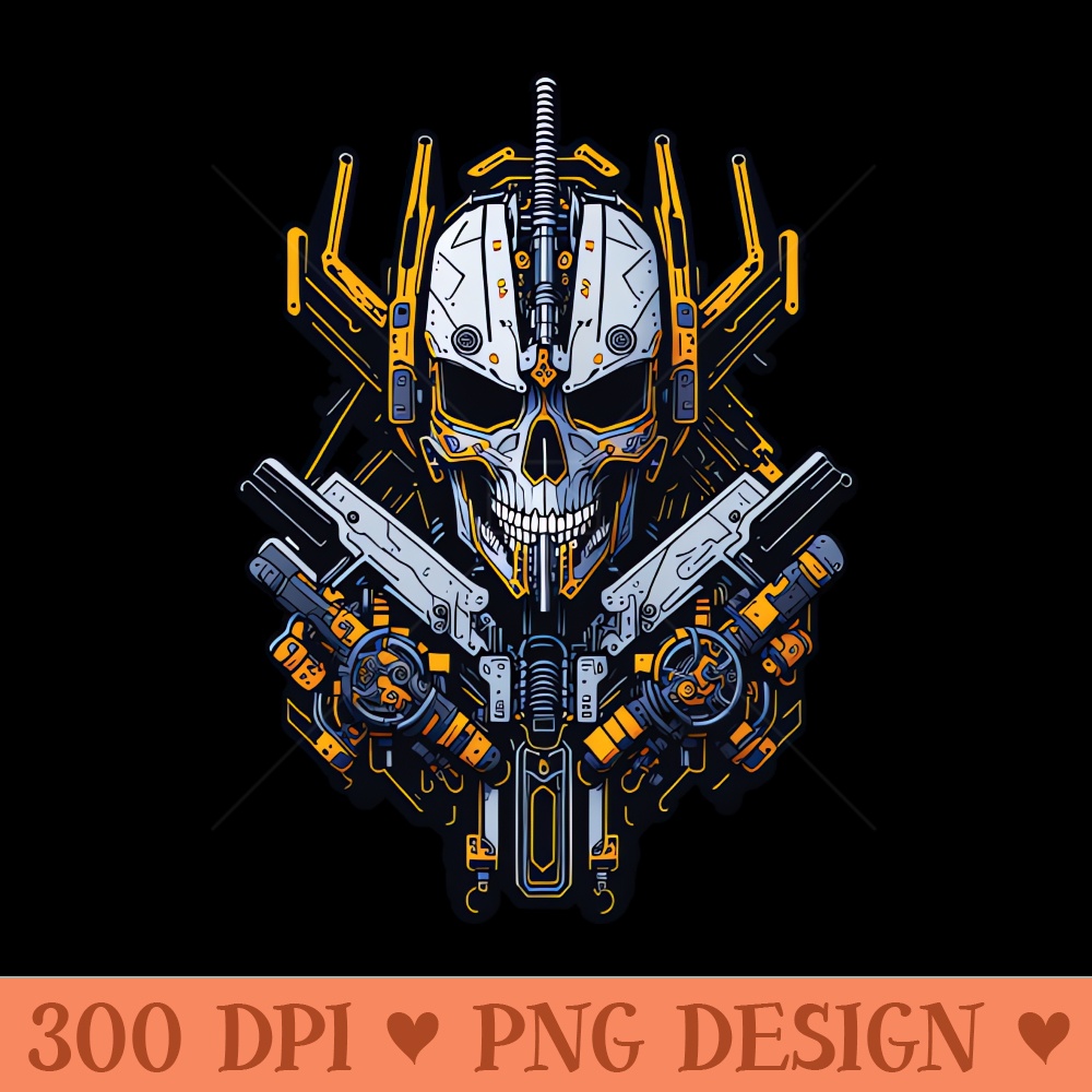 Mecha Skull S01 D05 - PNG Downloadable Art - Flexibility