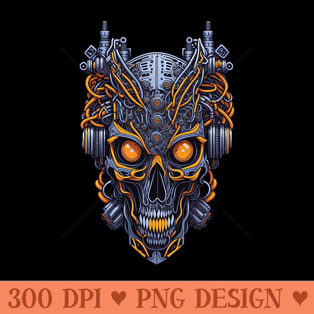 Mecha Skull S03 D59 - PNG Downloadable Art - Latest Updates