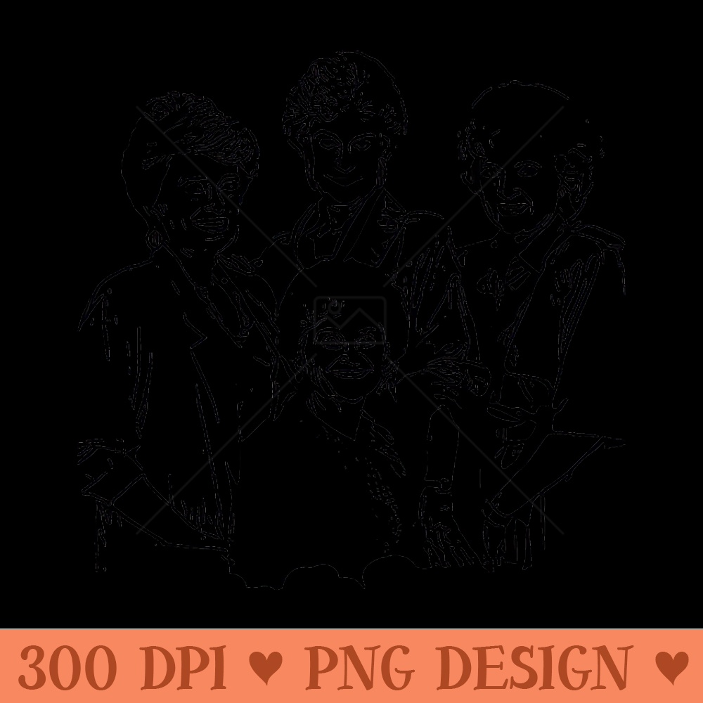 Golden Girls Vintage Style Design - PNG Graphics - Variety