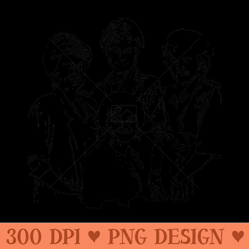 Golden Girls Vintage Style Design - PNG Graphics - Variety