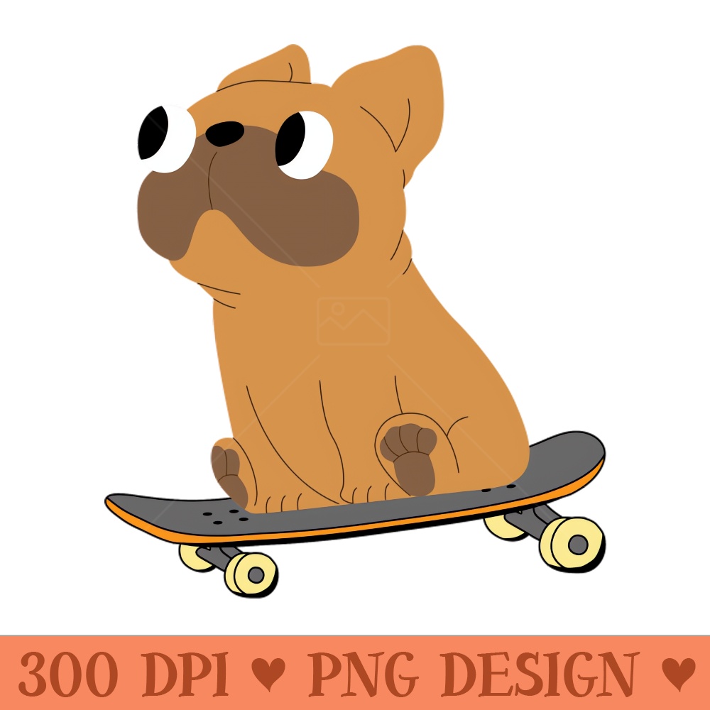 bull dog skateboading - PNG Download - Popularity