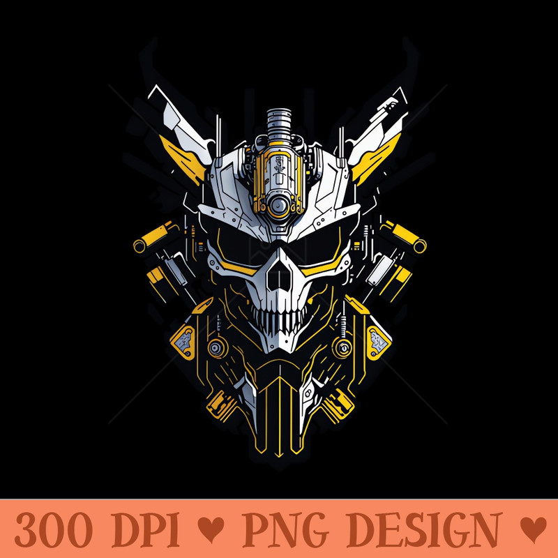 Mecha Skull S01 D03 - Download PNG Graphics - Customer Support