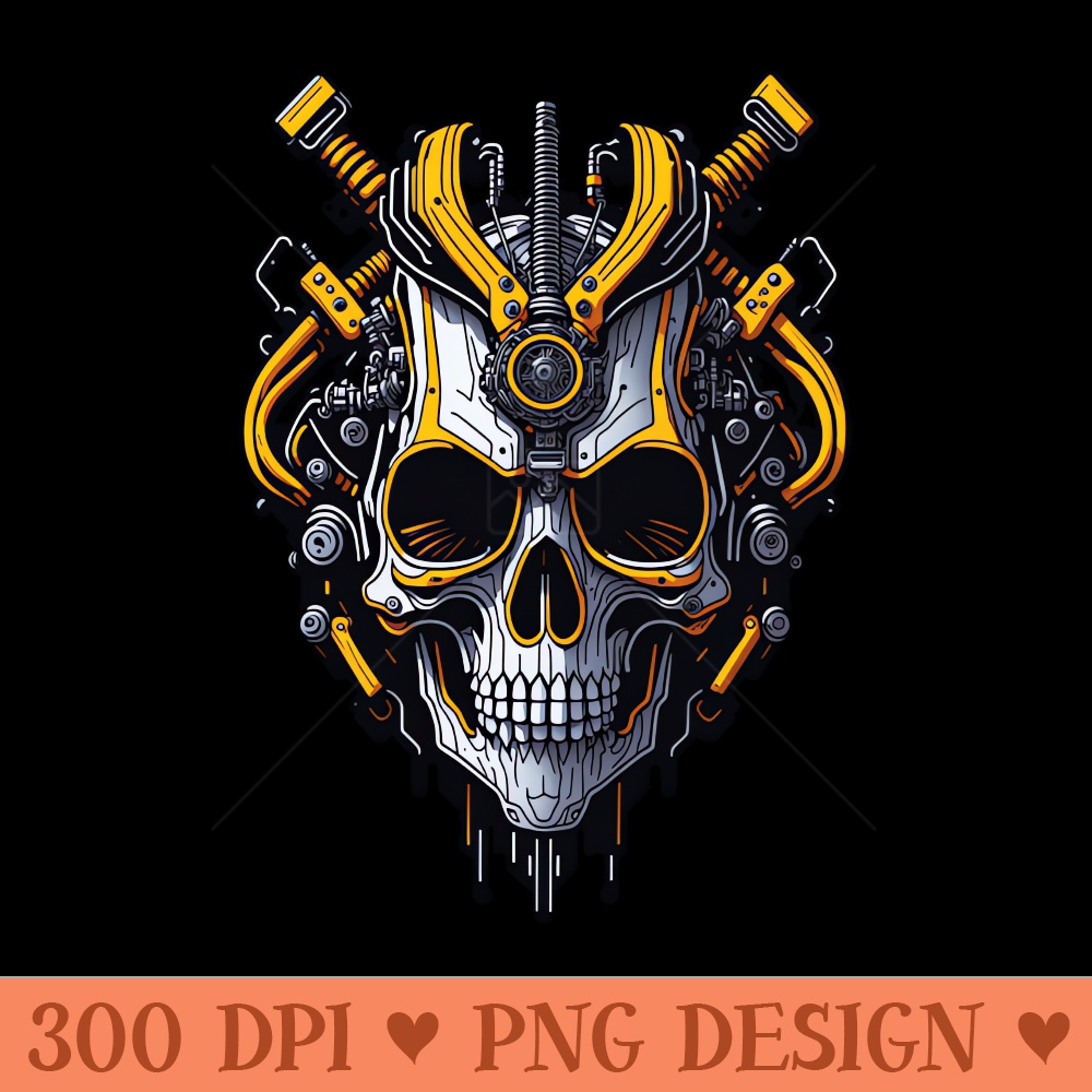 Mecha Skull S01 D36 - - High Quality 300 DPI