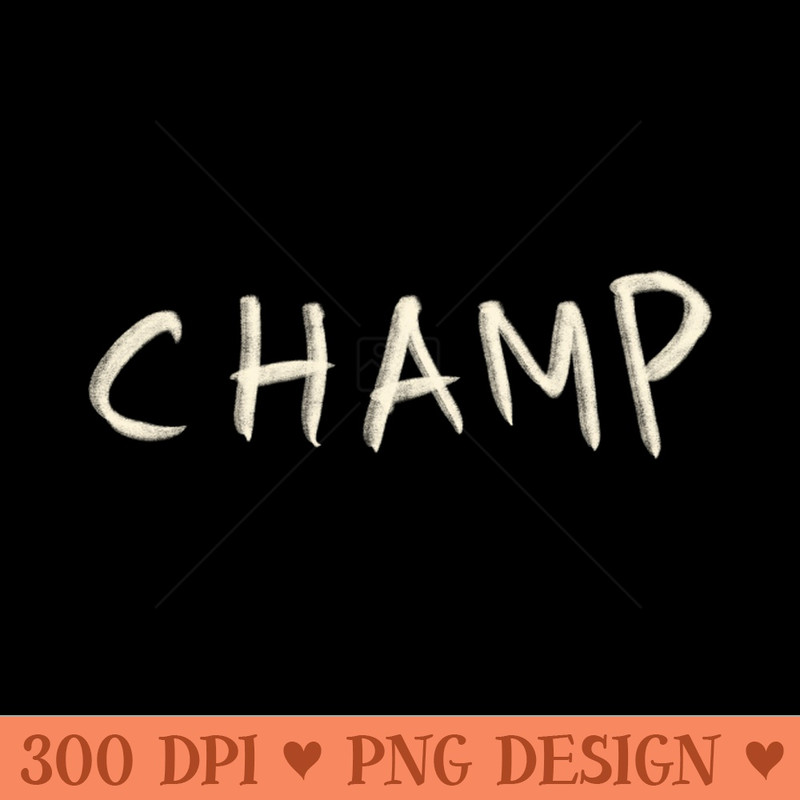 Hand Drawn Champ - PNG Illustrations - Convenience