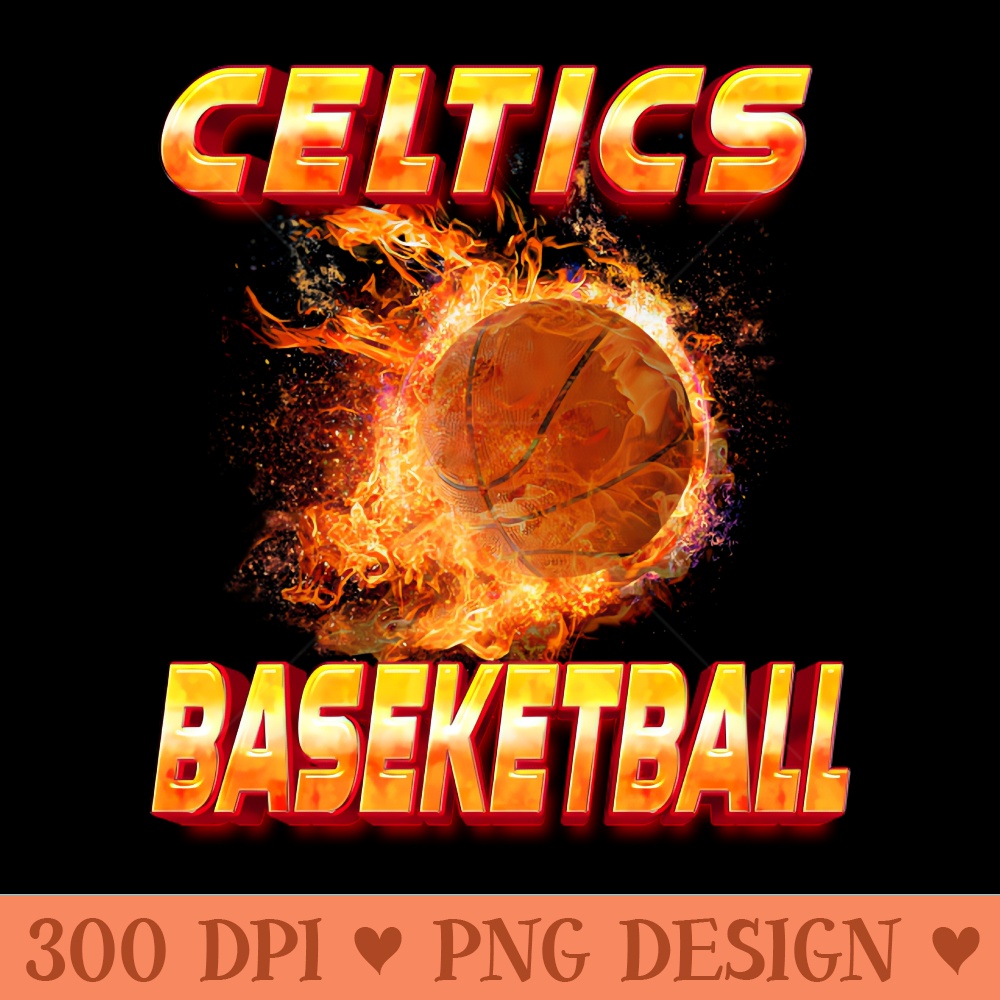Vintage Basketball Colorful Celtics Beautiful Name Teams - Free PNG Downloads - Popularity
