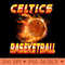 Vintage Basketball Colorful Celtics Beautiful Name Teams - Free PNG Downloads - Popularity