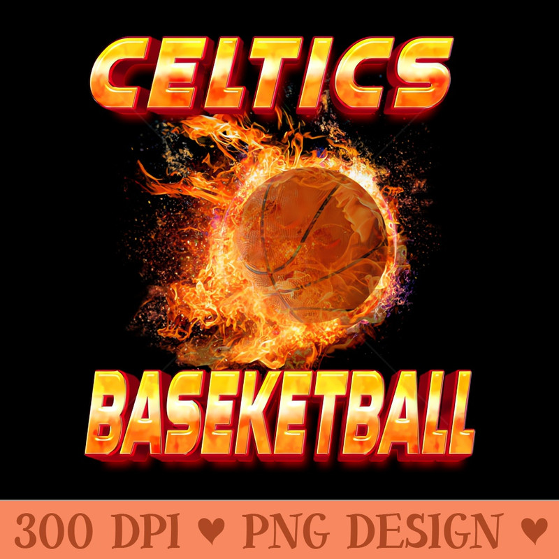 Vintage Basketball Colorful Celtics Beautiful Name Teams - Free PNG Downloads - Popularity