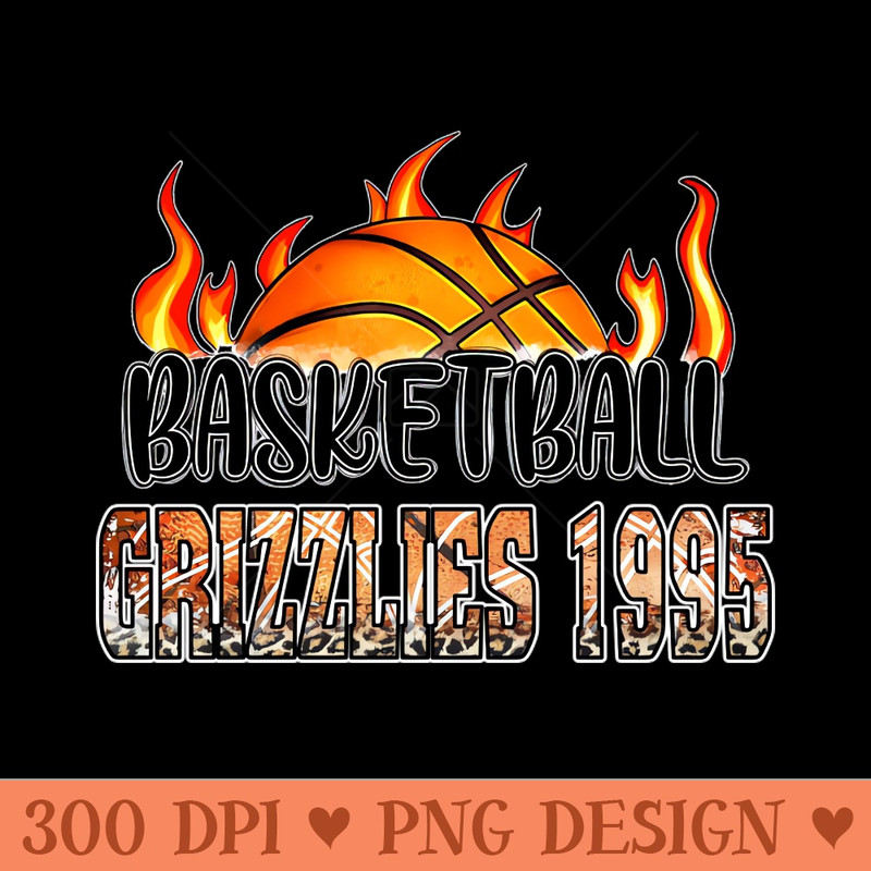 Classic Basketball Design Grizzlies Personalized Proud Name - PNG Download Pack - Flexibility