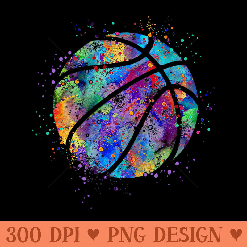 Rainbow basketball - PNG Image Downloads - Customer Support