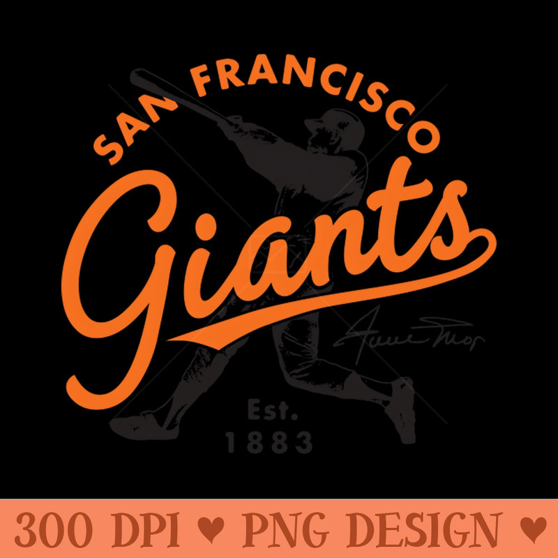 Retro Giants Willie Mays 3 by Buck Tee - PNG Downloadable Resources - Professional Design