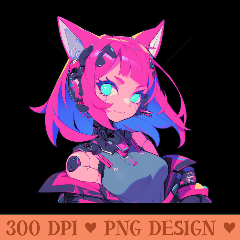 Cyber Cat Girl - Transparent PNG - Latest Updates