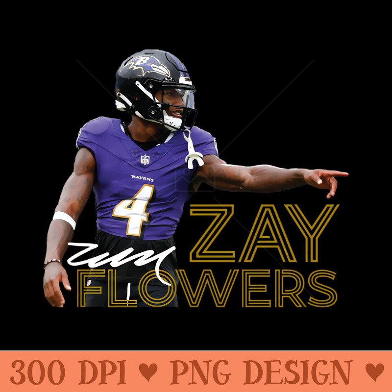 Zay Flowers - PNG Artwork - Convenience