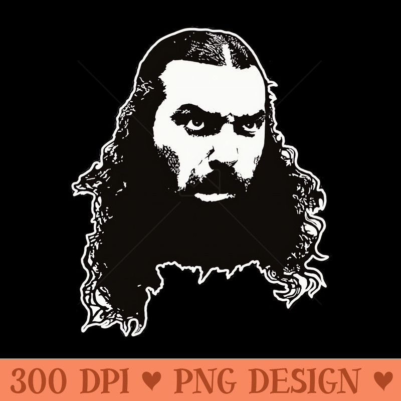 Bruiser Brody Black and White - Digital PNG Download - Unique