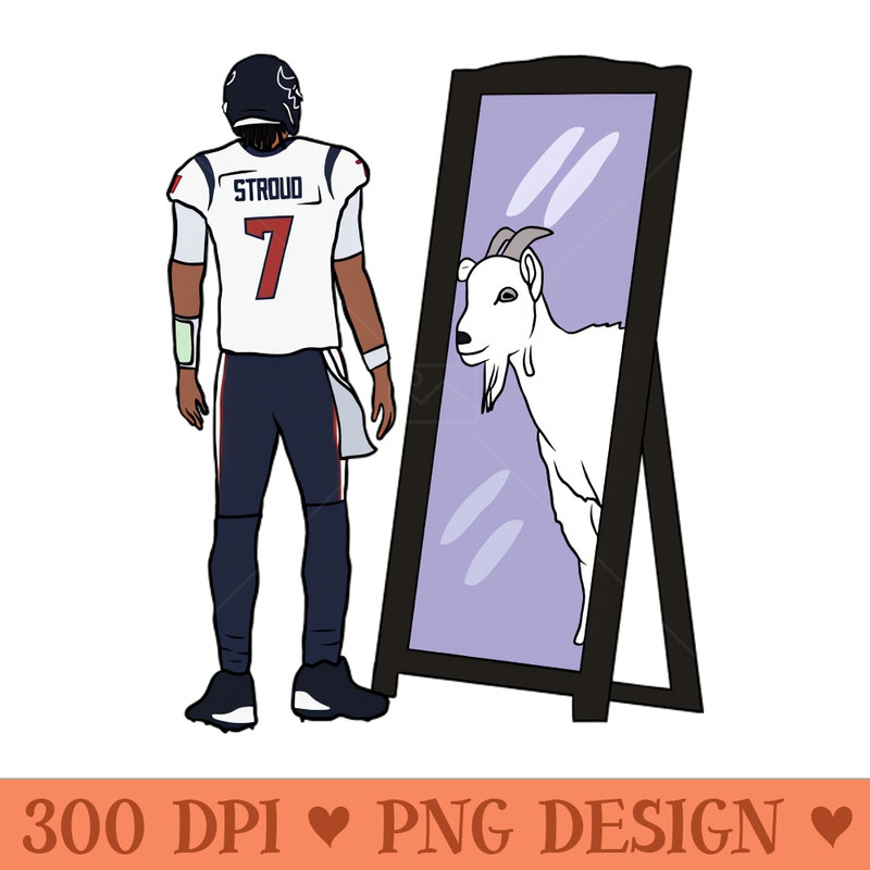 CJ Stroud Mirror GOAT - PNG Illustrations - High Quality 300 DPI