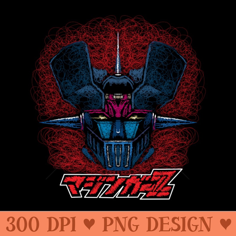 Retro Mazinger Z Line Art - Instant PNG Download - Good Value