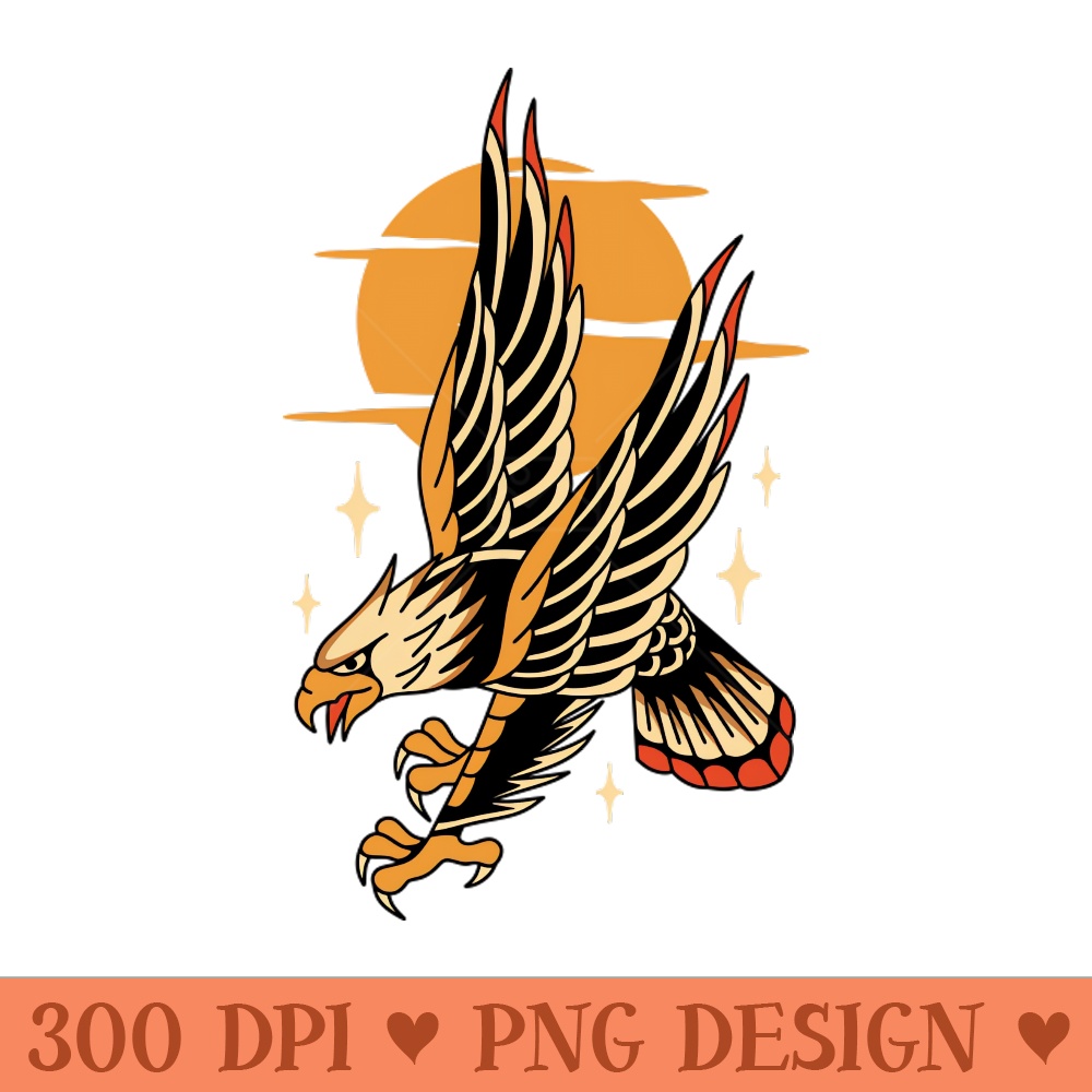 Eagle traditional tattoo - PNG Download - Popularity
