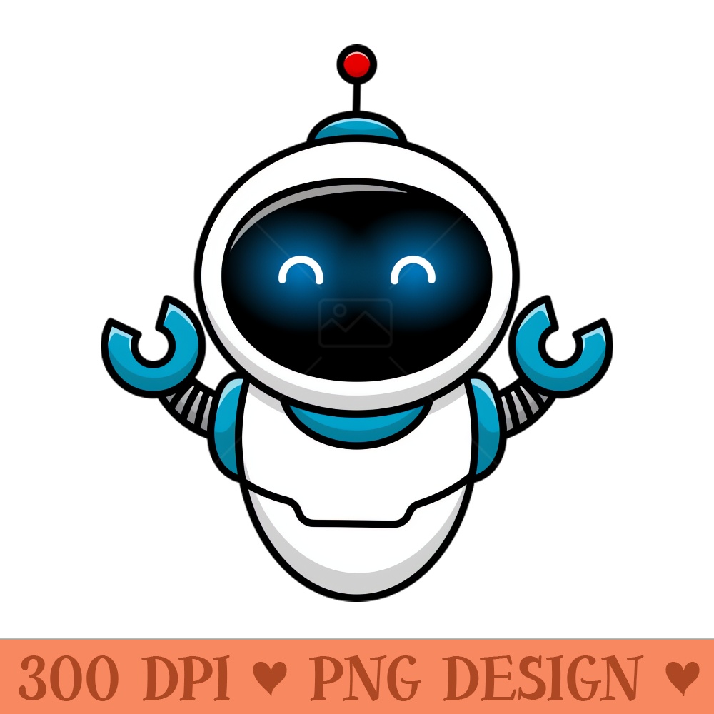 Cute Robot Cartoon Vector Icon Illustration - PNG Download Website - Professional Design