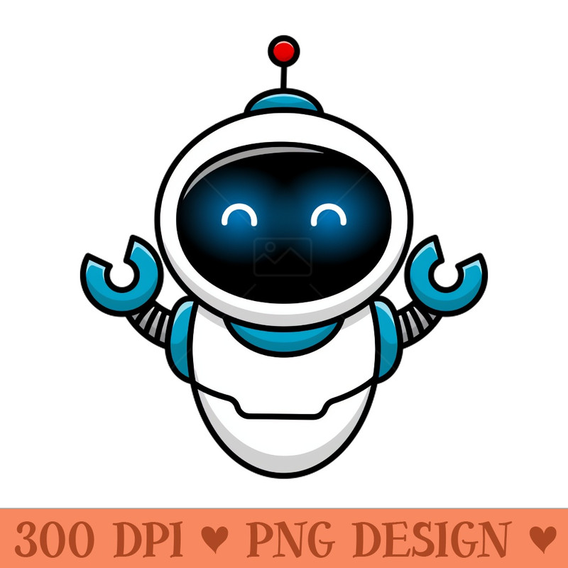 Cute Robot Cartoon Vector Icon Illustration - PNG Download Website - Professional Design