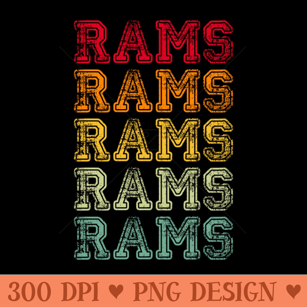 Vintage Retro Rams Gift - Premium PNG Downloads - Flexibility