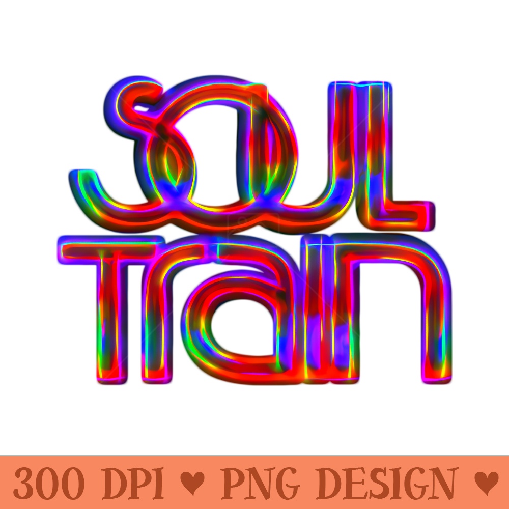 Soul TrainNeon Glow Style - Digital PNG Download - Popularity