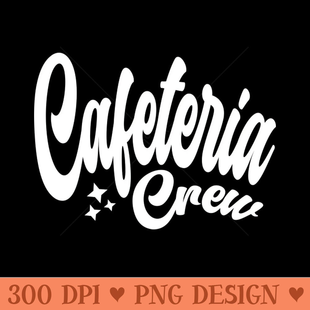 Cafeteria Worker School Lunch Lady Typography - PNG File Download - High Quality 300 DPI