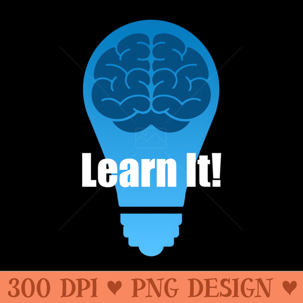 Learn It Blue - High Quality PNG - High Quality 300 DPI