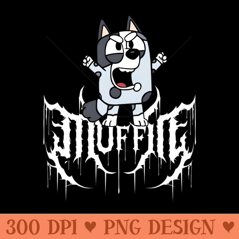 Bluey Muffin Death Metal - Premium PNG Downloads - Variety