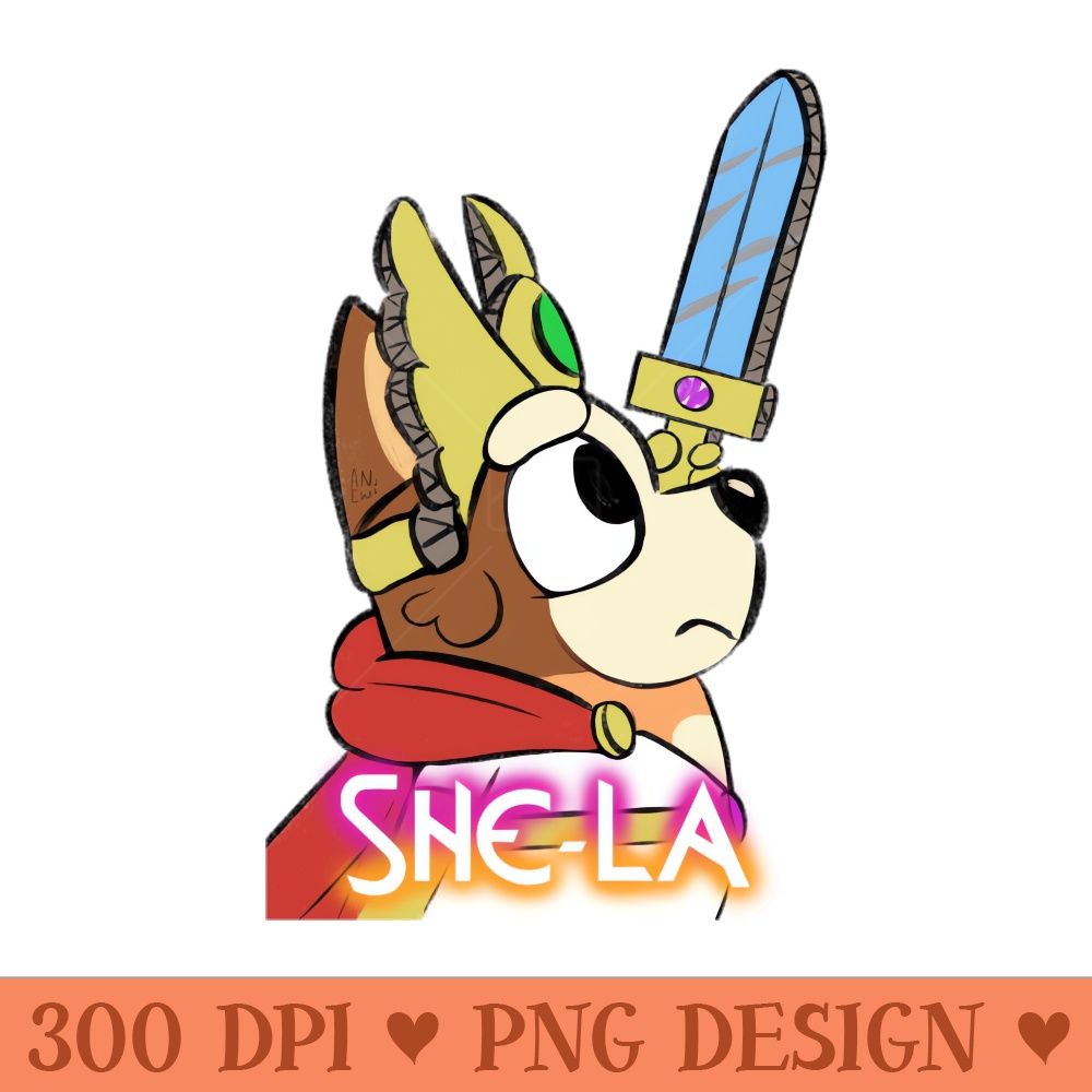 Chilli Heeler is Shela - PNG Artwork - Unique