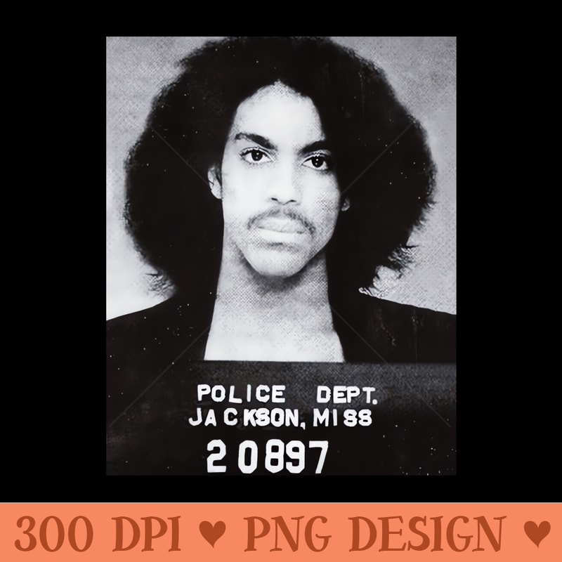 VINTAGE MUGSHOT PRINCE - Vector PNG Download - High Quality 300 DPI