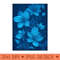 Bioluminescent Blue flower pattern - PNG Download Website - Variety