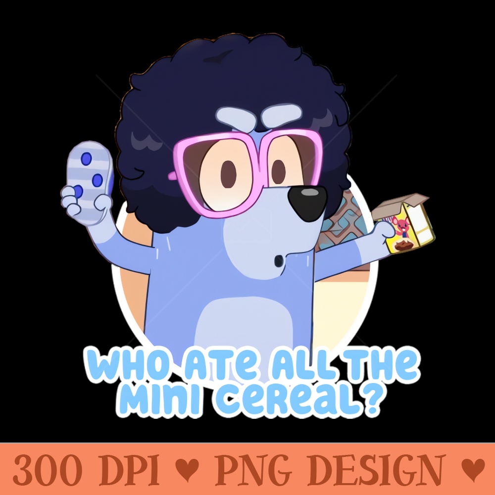 Bluey 80s Mini Cereal - PNG Download Collection - Latest Updates